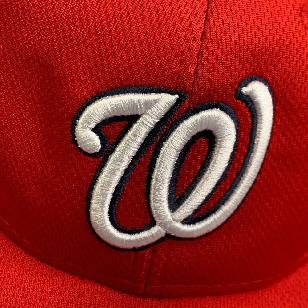 Washington Nationals Hat Cap Youth Red Strap Back Team MLB OC Sports Embroidered